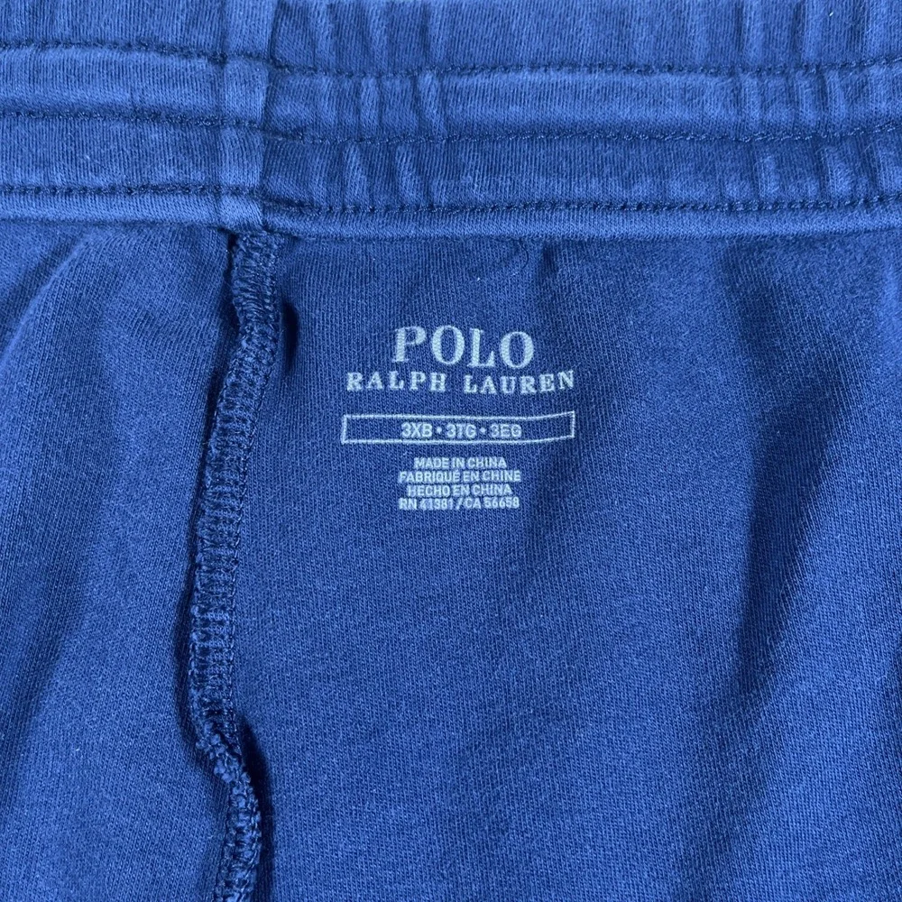 Polo Ralph Lauren Sweatpants Mens 3XB Blue Drawstring‎ Casual 1/4 Zip Ankle